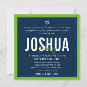 BAR MITZVAH modern nfl seattle football groene mar Kaart (Voorkant)