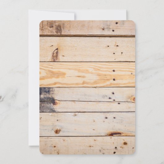 Bar Mitzvah Modern Rustic Wood Kaart (Achterkant)