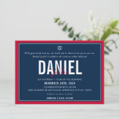 BAR MITZVAH modern sportjongetje vet rood marinebl Kaart (Staand voorkant)