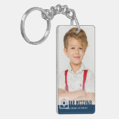 Bar Mitzvah Modern Star van David Photo Sleutelhan Sleutelhanger (Voorkant Links)