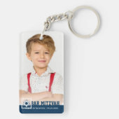 Bar Mitzvah Modern Star van David Photo Sleutelhan Sleutelhanger (achterkant)