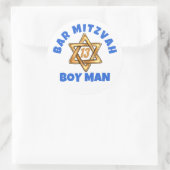 Bar Mitzvah Modern Star van David Ronde Sticker (Tas)