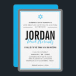 BAR MITZVAH modern sterjongetje aqua blue grijs si Kaart<br><div class="desc">door kat massard >> kat@simplysweetPAPERIE.com <<< CONTACT MET ME voor aangepaste formuleringen of om regels toe te voegen in Hebreeuwse liefde voor het ontwerp, maar ik zou graag enkele wijzigingen zien - een ander kleurenschema, product, een foto toevoegen of aangepast voor een andere gelegenheid - ik neem niet alleen contact...</div>