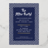 BAR MITZVAH modern, stijlvol kalligrafiegoud Folie Uitnodiging (Achterkant)