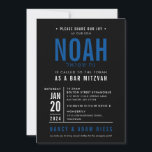BAR MITZVAH modern vet blok koningsblauw zwart Kaart<br><div class="desc">door kat massard >> WWW.SIMPLYSWEETPAPERIE.COM << - - - - - - - - - - - - - - - CONTACT MET ME om u te helpen bij het in evenwicht brengen van uw type perfect Love the design, maar ik zou graag een aantal wijzigingen zien - een ander...</div>