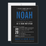 BAR MITZVAH modern vet blok koningsblauw zwart Kaart<br><div class="desc">door kat massard >> WWW.SIMPLYSWEETPAPERIE.COM << - - - - - - - - - - - - - - - CONTACT MET ME om u te helpen bij het in evenwicht brengen van uw type perfect Love the design, maar ik zou graag een aantal wijzigingen zien - een ander...</div>