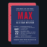 BAR MITZVAH modern vet blok type marvy blue red Kaart<br><div class="desc">door kat massard >> WWW.SIMPLYSWEETPAPERIE.COM << - - - - - - - - - - - - - - - CONTACT MET ME om u te helpen bij het in evenwicht brengen van uw type perfect Love the design, maar ik zou graag een aantal wijzigingen zien - een ander...</div>
