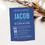 BAR MITZVAH modern vet bloktype koninklijk blauw Kaart<br><div class="desc">door kat massard >> WWW.SIMPLYSWEETPAPERIE.COM << - - - - - - - - - - - - - - - CONTACT MET ME om u te helpen bij het in evenwicht brengen van uw type perfect Love the design, maar ik zou graag een aantal wijzigingen zien - een ander...</div>