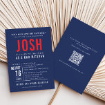 BAR MITZVAH modern vet bloktype marine rood JOSH Kaart<br><div class="desc">door kat massard >>> WWW.SIMPLYSWEETPAPERIE.COM <<<< - - - - - - - - - - - - - - - - - - - - - - - - - - - - - - - - - - - - - - - - - CUSTOM ontwerp van JOSH...</div>