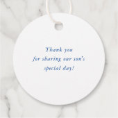 BAR MITZVAH modern vet ombre blok grijs Bedankjes Labels (Achterkant)