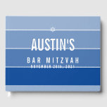 BAR MITZVAH modern vet ombre koninklijk blauw Gastenboek<br><div class="desc">door kat massard >> https://linktr.ee/simplysweetpaperie <<<<</div>