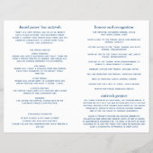 Bar Mitzvah Modern Vouwbaar Papier Programma, Blau Flyer (Achterkant)