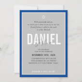 BAR MITZVAH moderne atletische jongen vet blauw gr Kaart (Voorkant)