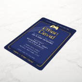 BAR MITZVAH moderne coole gaming controls marinebl Folie Uitnodiging (Gedraaid)