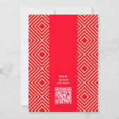 BAR MITZVAH moderne eenvoudige stapel rood zwart Q Kaart (Achterkant)