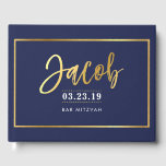 BAR MITZVAH moderne faux goud op marine voor JACOB Gastenboek<br><div class="desc">door kat massard >>> WWW.SIMPLYSWEETPAPERIE.COM <<<< Neem contact met mij op voor aangepaste "gouden effect" namen (bijv Jacob) Ik ben blij om te helpen :) *** kat@simplysweetpaperie.com</div>