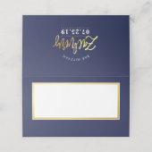 BAR MITZVAH moderne faux goud op marine voor ZACHA Plaatskaartje (Buitenkant ongevouwen)