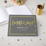 BAR MITZVAH moderne faux gouden naam kalligrafie G Gastenboek<br><div class="desc">door kat massard >>> WWW.SIMPLYSWEETPAPERIE.COM <<< AANGEPASTE BESTELLING voor Emily ... meer bijpassende artikelen in de winkel</div>