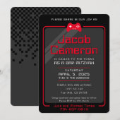 BAR MITZVAH moderne gamebesturing koel zwart rood Kaart (Voorkant / Achterkant)