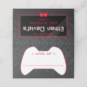 BAR MITZVAH moderne gamer controle koel rood zwart Plaatskaartje (Buitenkant ongevouwen)
