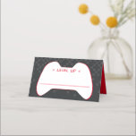 BAR MITZVAH moderne gamer controle koel rood zwart Plaatskaartje<br><div class="desc">door kat massard >>> kat@simplysweetPAPERIE.com << Een on trend, schattig ontwerp voor uw Event Reception PLACE CARDS, met de hand schrijf gasten namen en voeg tabelnummer TIP:: 1. Als u afbeeldingen en lettertypen wilt wijzigen/verplaatsen en meer tekst wilt toevoegen, klikt u op de knop "Aanpassen" - - - - -...</div>
