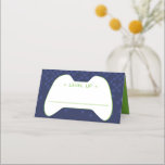 BAR MITZVAH moderne gamer controle marine neon gro Plaatskaartje<br><div class="desc">door kat massard >>> kat@simplysweetPAPERIE.com << Een on trend, schattig ontwerp voor uw Event Reception PLACE CARDS, met de hand schrijf gasten namen en voeg tabelnummer TIP:: 1. Als u afbeeldingen en lettertypen wilt wijzigen/verplaatsen en meer tekst wilt toevoegen, klikt u op de knop "Aanpassen" - - - - -...</div>
