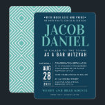 BAR MITZVAH moderne geometrische stapel marineblau Kaart<br><div class="desc">door kat massard >> WWW.SIMPLYSWEETPAPERIE.COM << - - - - - - - - - - - - - - - CONTACT MET ME om u te helpen bij het in evenwicht brengen van uw type perfect Love the design, maar ik zou graag een aantal wijzigingen zien - een ander...</div>