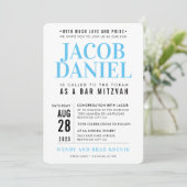 BAR MITZVAH moderne geometrische stapel sportief b Kaart (Staand voorkant)