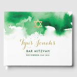 BAR MITZVAH moderne goudster koele groene waterver Gastenboek<br><div class="desc">door kat massard >> WWW.SIMPLYSWEETPAPERIE.COM <<<<</div>