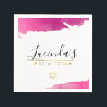 BAR MITZVAH moderne luxe verguld goud roze zwart Servetten<br><div class="desc">door kat massard >> WWW.SIMPLYSWEETPAPERIE.COM <<<<</div>