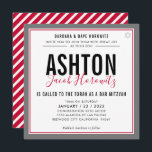 BAR MITZVAH moderne mannelijke rode zwarte sport I Kaart<br><div class="desc">door kat massard >> kat@simplysweetPAPERIE.com <<< CONTACT MET ME voor aangepaste formuleringen of om regels toe te voegen in Hebreeuwse liefde voor het ontwerp, maar ik zou graag enkele wijzigingen zien - een ander kleurenschema, product, een foto toevoegen of aangepast voor een andere gelegenheid - ik neem niet alleen contact...</div>