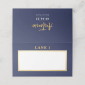 BAR MITZVAH moderne marine faux gouden spatie Plaatskaartje (Buitenkant ongevouwen)