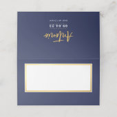 BAR MITZVAH moderne marine faux gouden spatie Plaatskaartje (Buitenkant ongevouwen)