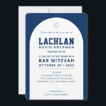 BAR MITZVAH moderne minimale boog marineblauw wit Kaart<br><div class="desc">door kat massard >>> WWW.SIMPLYSWEETPAPERIE.COM <<< Houd van het ontwerp, maar wil graag enkele wijzigingen zien - een ander kleurenschema, product, een foto toevoegen of aangepast voor een andere gelegenheid - geen zorgen neem gewoon contact met me op - ik help je graag! - - - - - - -...</div>