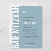 BAR MITZVAH moderne minimale gedurfde jongen stoff Kaart (Voorkant)