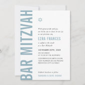 BAR MITZVAH moderne minimale gedurfde jongen stoff Kaart (Voorkant)