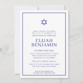 BAR MITZVAH moderne minimale sterrenrand koningsbl Kaart (Voorkant)
