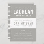 BAR MITZVAH moderne minimale typografie grijs wit Kaart<br><div class="desc">door kat massard >>> WWW.SIMPLYSWEETPAPERIE.COM <<< CONTACTEER ME voor aangepaste bewoordingen of om lijnen toe te voegen in het Hebreeuws Houd van het ontwerp, maar wil graag enkele wijzigingen zien - een ander kleurenschema, product, voeg een foto toe of aangepast voor een andere gelegenheid - geen zorgen neem gewoon contact...</div>