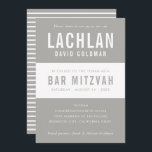 BAR MITZVAH moderne minimale typografie grijs wit Kaart<br><div class="desc">door kat massard >>> WWW.SIMPLYSWEETPAPERIE.COM <<< CONTACTEER ME voor aangepaste bewoordingen of om lijnen toe te voegen in het Hebreeuws Houd van het ontwerp, maar wil graag enkele wijzigingen zien - een ander kleurenschema, product, voeg een foto toe of aangepast voor een andere gelegenheid - geen zorgen neem gewoon contact...</div>