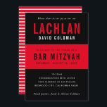 BAR MITZVAH moderne minimale typografie zwart rood Kaart<br><div class="desc">door kat massard >>> WWW.SIMPLYSWEETPAPERIE.COM <<< CONTACTEER ME voor aangepaste bewoordingen of om lijnen toe te voegen in het Hebreeuws Houd van het ontwerp, maar wil graag enkele wijzigingen zien - een ander kleurenschema, product, voeg een foto toe of aangepast voor een andere gelegenheid - geen zorgen neem gewoon contact...</div>