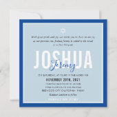 BAR MITZVAH moderne naam eenden koningsblauw Kaart (Voorkant)