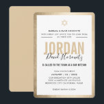 BAR MITZVAH moderne ster goud zwart simpel Kaart<br><div class="desc">door kat massard >> kat@simplysweetPAPERIE.com <<< CONTACT MET ME voor aangepaste formuleringen of om regels toe te voegen in Hebreeuwse liefde voor het ontwerp, maar ik zou graag enkele wijzigingen zien - een ander kleurenschema, product, een foto toevoegen of aangepast voor een andere gelegenheid - ik neem niet alleen contact...</div>