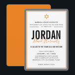 BAR MITZVAH moderne ster oranje grijs simpel Kaart<br><div class="desc">door kat massard >> kat@simplysweetPAPERIE.com <<< CONTACT MET ME voor aangepaste formuleringen of om regels toe te voegen in Hebreeuwse liefde voor het ontwerp, maar ik zou graag enkele wijzigingen zien - een ander kleurenschema, product, een foto toevoegen of aangepast voor een andere gelegenheid - ik neem niet alleen contact...</div>