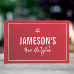 BAR MITZVAH moderne ster rode bordeauxgradiënt Gastenboek<br><div class="desc">door kat massard >> https://linktr.ee/simplysweetpaperie <<<<</div>
