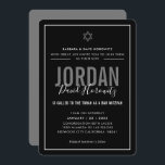 BAR MITZVAH moderne ster, zwart wit, eenvoudig Kaart<br><div class="desc">door kat massard >> kat@simplysweetPAPERIE.com <<< CONTACT MET ME voor aangepaste formuleringen of om regels toe te voegen in Hebreeuwse liefde voor het ontwerp, maar ik zou graag enkele wijzigingen zien - een ander kleurenschema, product, een foto toevoegen of aangepast voor een andere gelegenheid - ik neem niet alleen contact...</div>