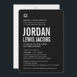 BAR MITZVAH moderne ster, zwart wit, eenvoudig Kaart<br><div class="desc">door kat massard >> kat@simplysweetPAPERIE.com <<< CONTACT MET ME voor aangepaste formuleringen of om regels toe te voegen in Hebreeuwse liefde voor het ontwerp, maar ik zou graag enkele wijzigingen zien - een ander kleurenschema, product, een foto toevoegen of aangepast voor een andere gelegenheid - ik neem niet alleen contact...</div>