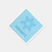 BAR MITZVAH moderne stijlvolle eenvoudige blauwe s Servet (Hoek)