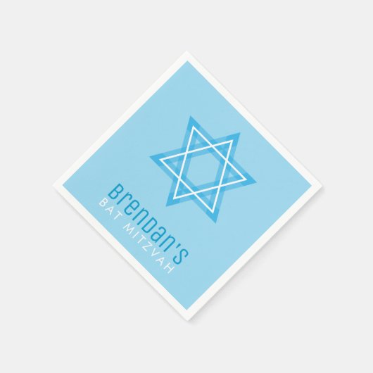 BAR MITZVAH moderne stijlvolle eenvoudige blauwe s Servet (Hoek)