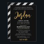 Bar Mitzvah moderne zwarte & goudkalligrafie Kaart<br><div class="desc">door kat massard >> WWW.SIMPLYSWEETPAPERIE.COM <<<< Love the design,  maar ik zou graag enkele wijzigingen zien - een ander kleurenschema,  product,  een foto toevoegen of aangepast voor een andere gelegenheid - zonder enige zorgen contact met mij op te nemen,  kat@simplysweetPAPERIE.com - ik help u graag!</div>