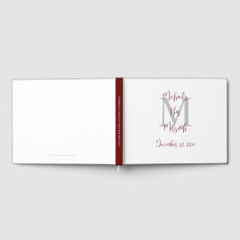 Bar Mitzvah Monogram Wit Bourgogne Grijs Inloggen Gastenboek